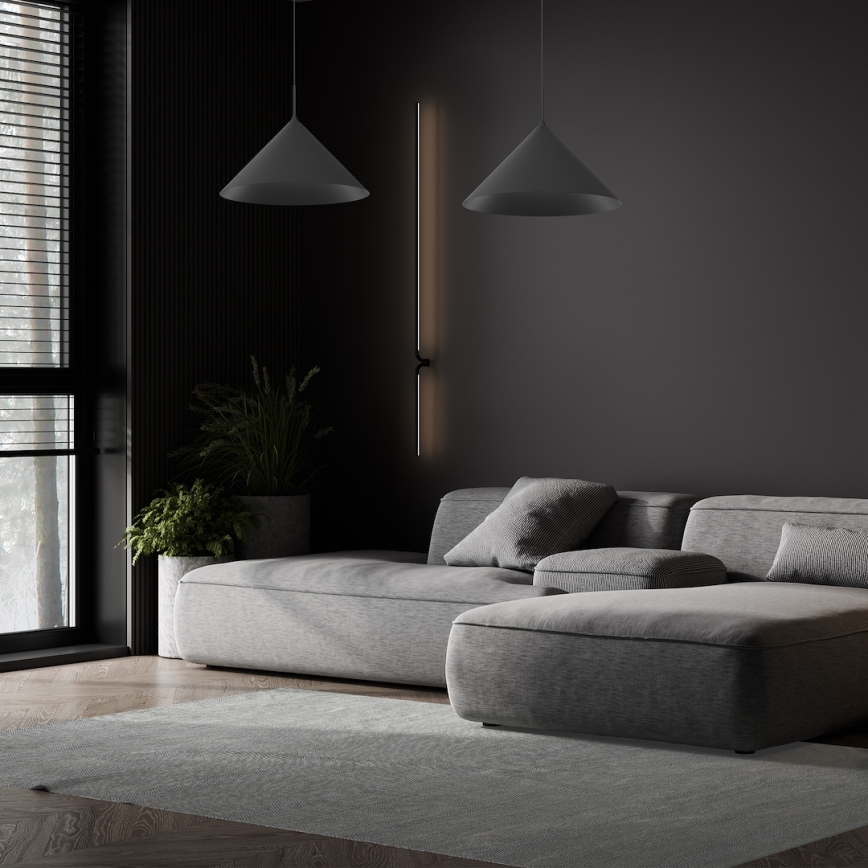 Luster na sajli CAPITAL 1xGX53/15W/230V, promjer 46 cm, crna