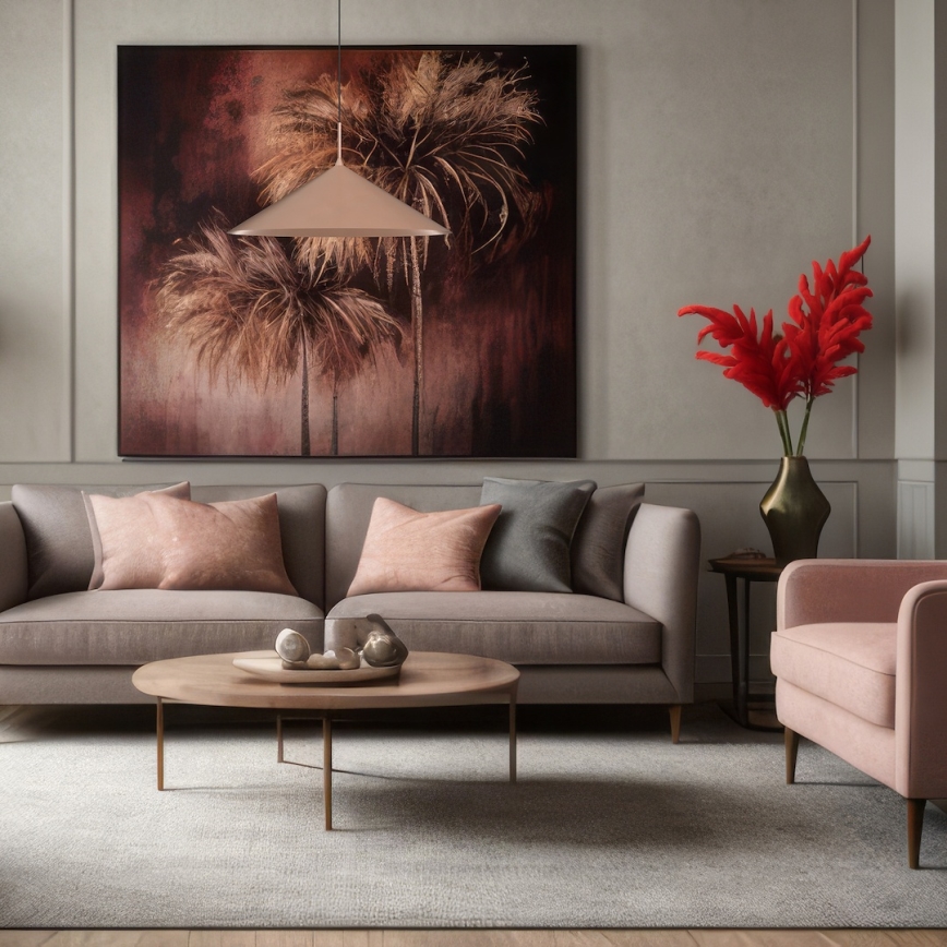 Luster na sajli CAPITAL 1xGX53/15W/230V, promjer 60 cm, ružičasto zlato