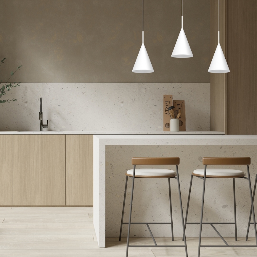 Luster na sajli CAPITAL 1xGX53/15W/230V Ø 17 cm bijela