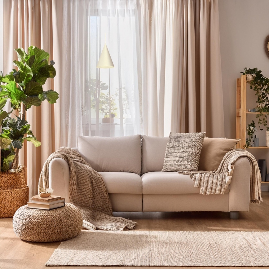 Luster na sajli CAPITAL 1xGX53/15W/230V Ø 17 cm krem boja