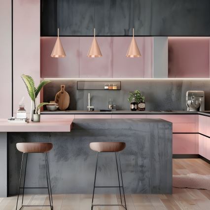 Luster na sajli CAPITAL 1xGX53/15W/230V Ø 17 cm ružičasto zlato