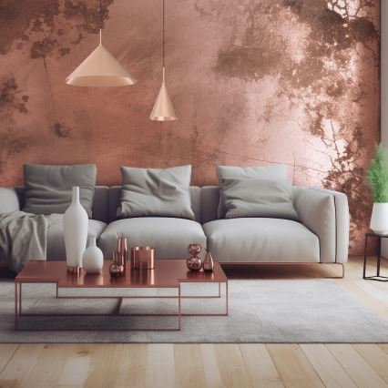 Luster na sajli CAPITAL 1xGX53/15W/230V Ø 17 cm ružičasto zlato