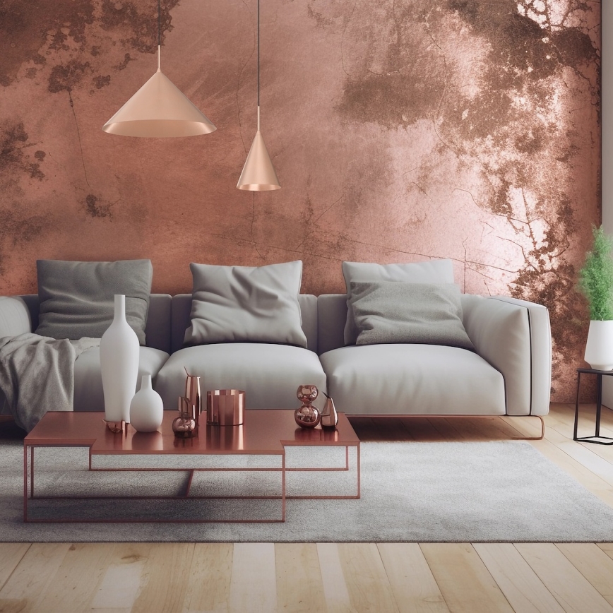 Luster na sajli CAPITAL 1xGX53/15W/230V Ø 17 cm ružičasto zlato