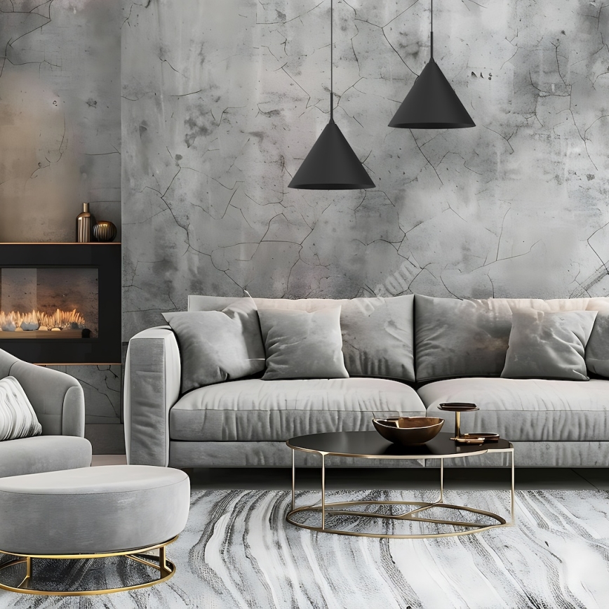 Luster na sajli CAPITAL 1xGX53/15W/230V Ø 32 cm crni