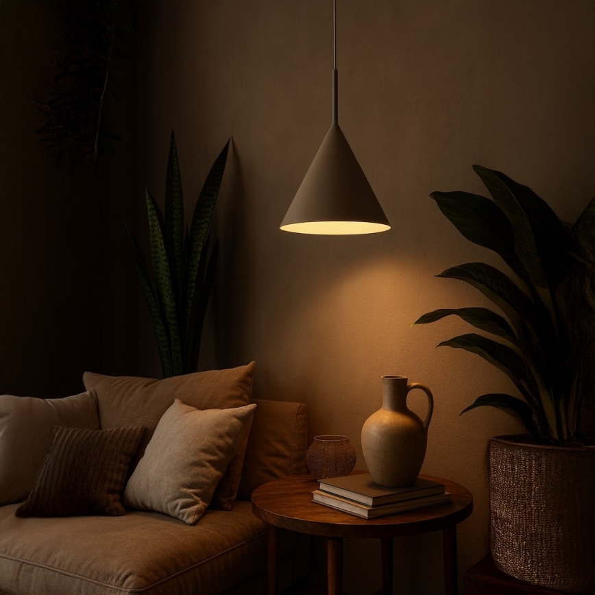 Luster na sajli CAPITAL 1xGX53/15W/230V Ø 32 cm taupe