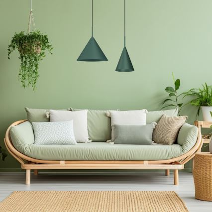 Luster na sajli CAPITAL 1xGX53/15W/230V Ø 32 cm zelena