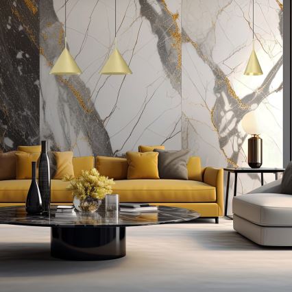 Luster na sajli CAPITAL 1xGX53/15W/230V Ø 32 cm zlatna