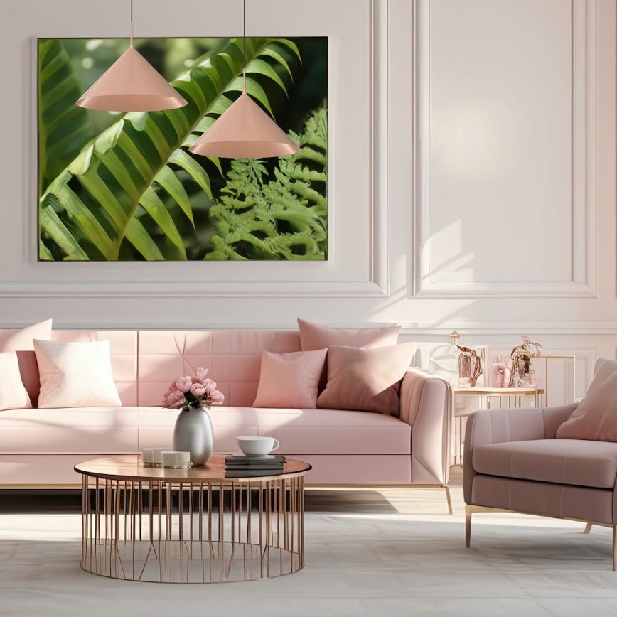 Luster na sajli CAPITAL 1xGX53/15W/230V Ø 46 cm ružičasto zlato