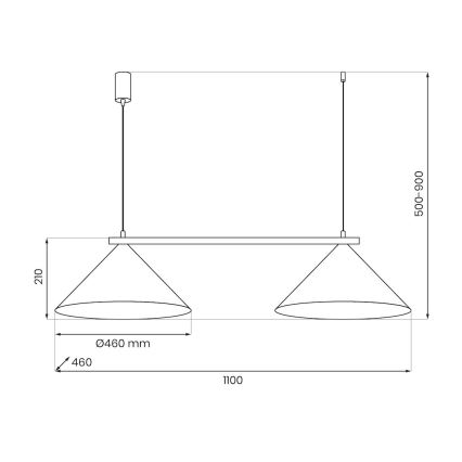 Luster na sajli CAPITAL 2xGX53/15W/230V bež