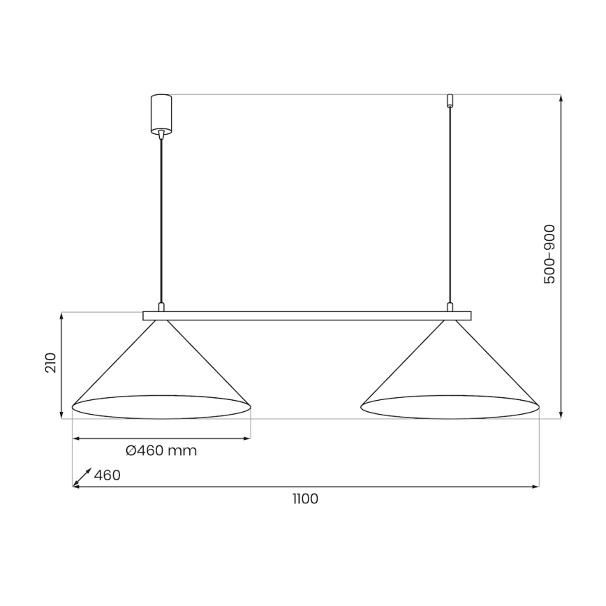 Luster na sajli CAPITAL 2xGX53/15W/230V bijeli