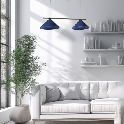 Luster na sajli CAPITAL 2xGX53/15W/230V plavi