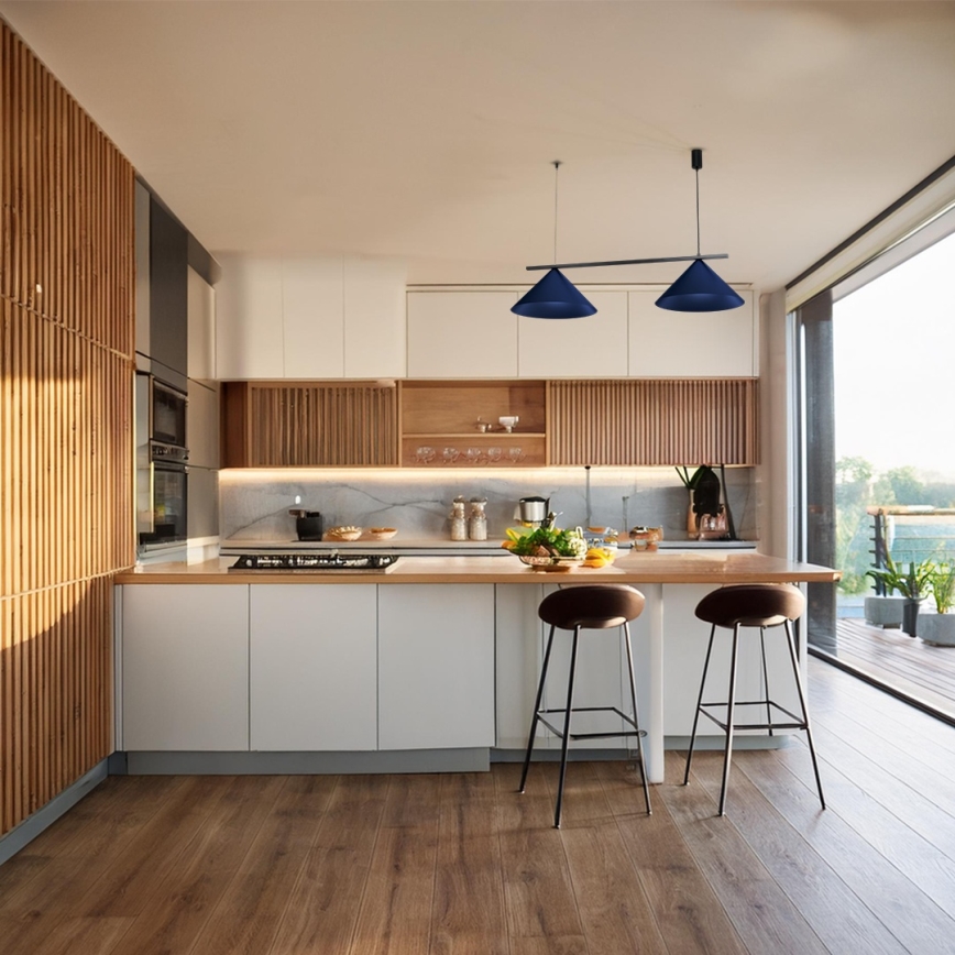 Luster na sajli CAPITAL 2xGX53/15W/230V plavi