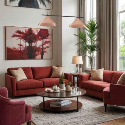 Luster na sajli CAPITAL 2xGX53/15W/230V ružičasto zlato