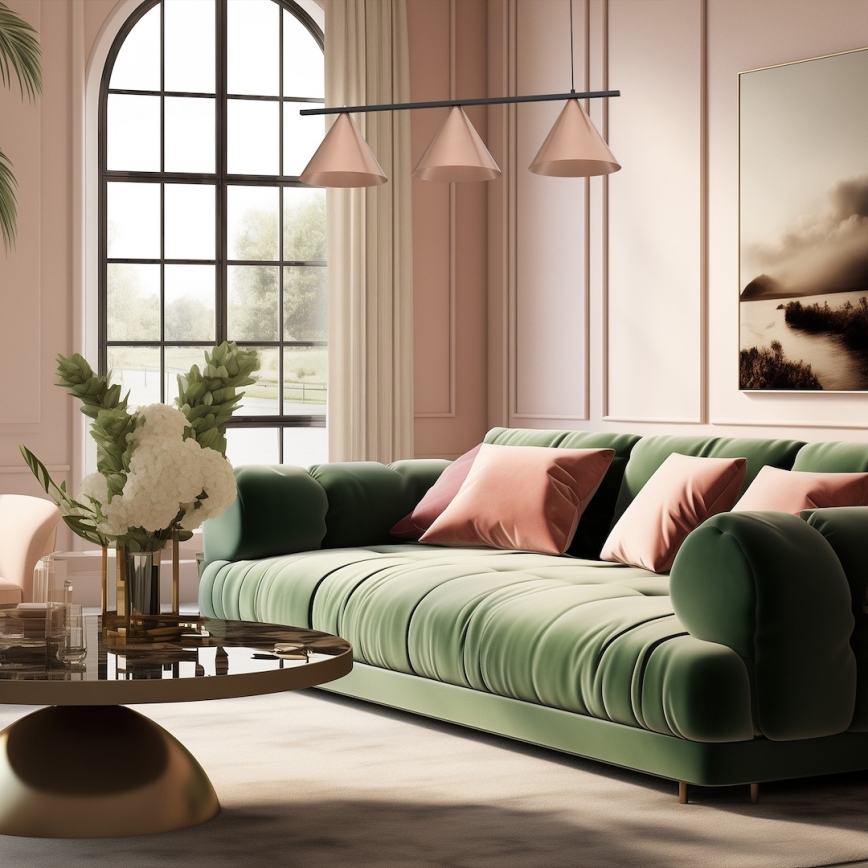 Luster na sajli CAPITAL 3xGX53/15W/230V bakreni