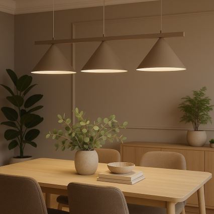 Luster na sajli CAPITAL 3xGX53/15W/230V bež
