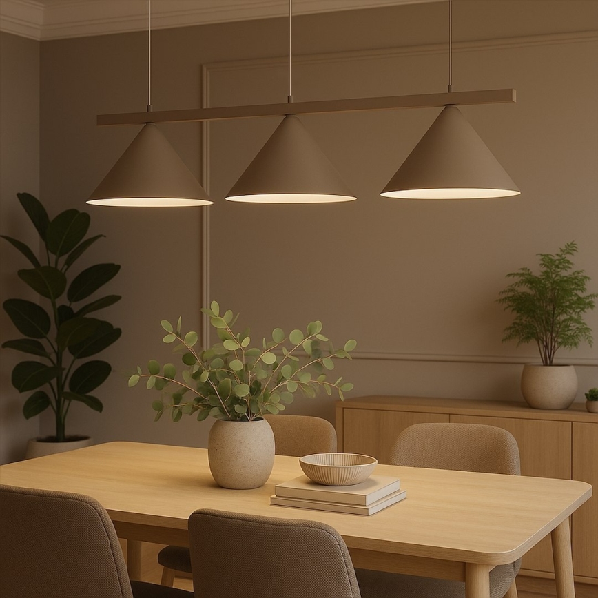 Luster na sajli CAPITAL 3xGX53/15W/230V bež