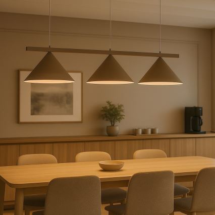 Luster na sajli CAPITAL 3xGX53/15W/230V bež