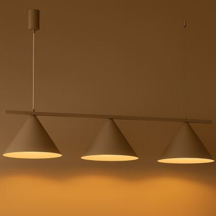 Luster na sajli CAPITAL 3xGX53/15W/230V bež
