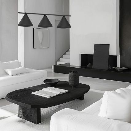 Luster na sajli CAPITAL 3xGX53/15W/230V crni