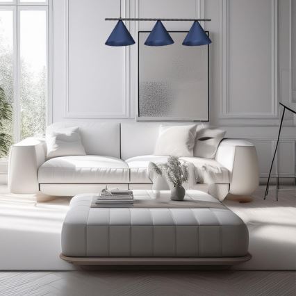 Luster na sajli CAPITAL 3xGX53/15W/230V plavi