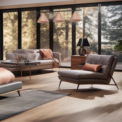 Luster na sajli CAPITAL 3xGX53/15W/230V ružičasto zlato