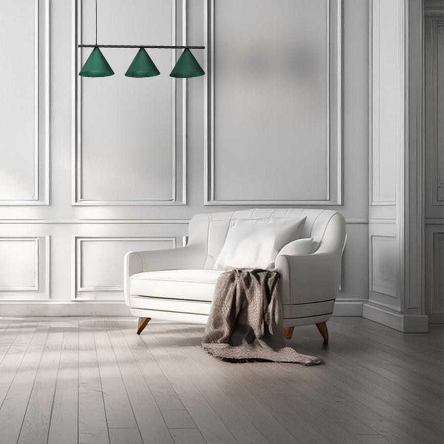 Luster na sajli CAPITAL 3xGX53/15W/230V zeleni