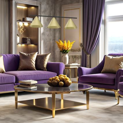 Luster na sajli CAPITAL 3xGX53/15W/230V zlatna