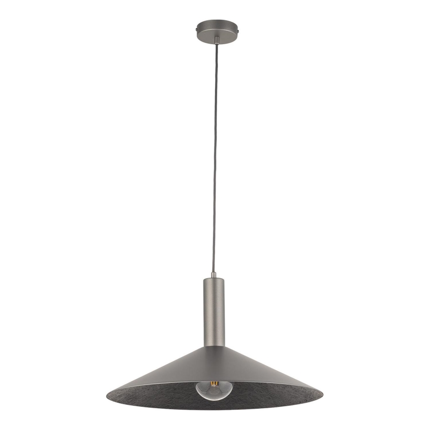 Luster na sajli CAPRI 1xE27/15W/230V pr. 50 cm antracit/siva