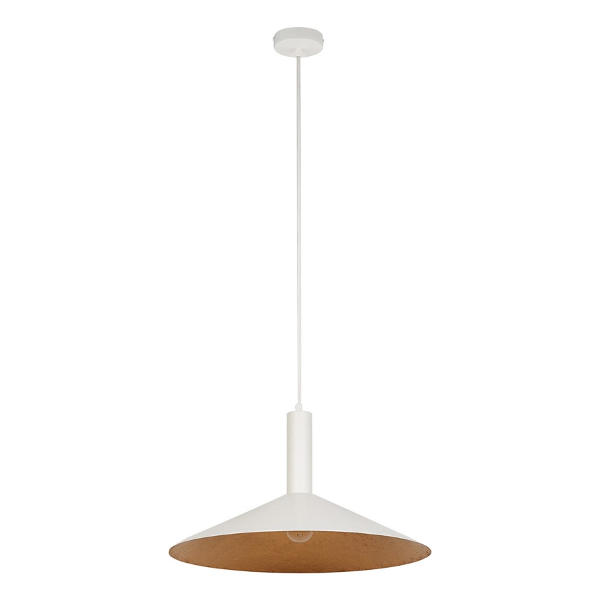 Luster na sajli CAPRI 1xE27/15W/230V pr. 50 cm bijela/bakrena