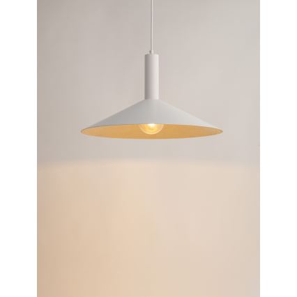 Luster na sajli CAPRI 1xE27/15W/230V pr. 50 cm bijela/zlatna