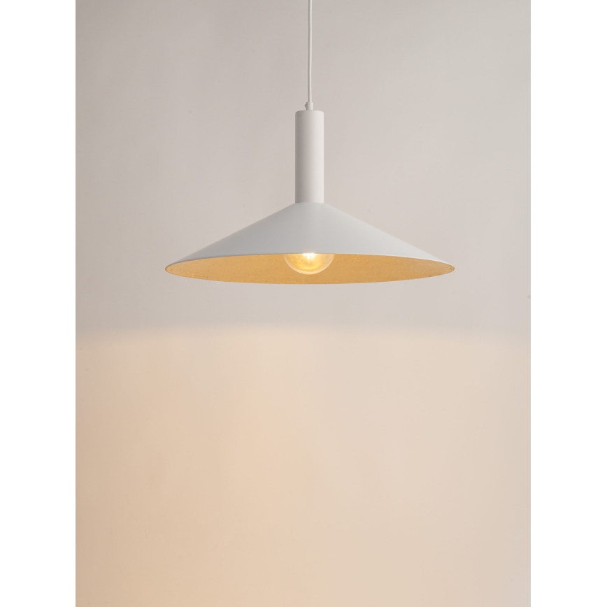 Luster na sajli CAPRI 1xE27/15W/230V pr. 50 cm bijela/zlatna