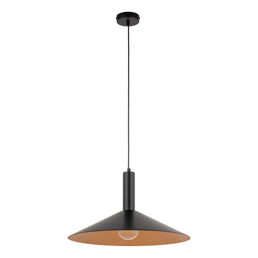 Luster na sajli CAPRI 1xE27/15W/230V pr. 50 cm crna/bakrena