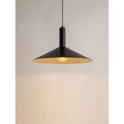 Luster na sajli CAPRI 1xE27/15W/230V pr. 50 cm crna/zlatna