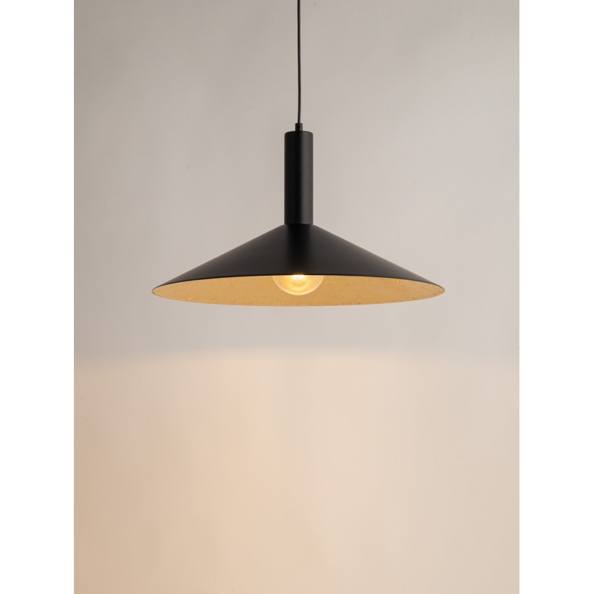Luster na sajli CAPRI 1xE27/15W/230V pr. 50 cm crna/zlatna