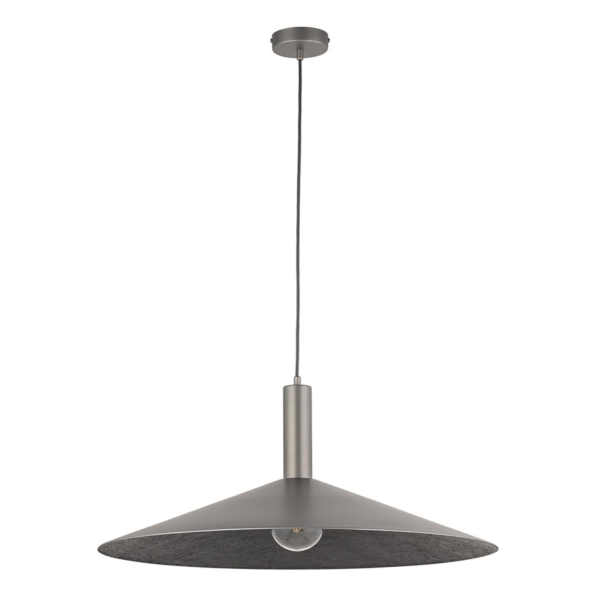 Luster na sajli CAPRI 1xE27/15W/230V pr. 70 cm antracit/siva