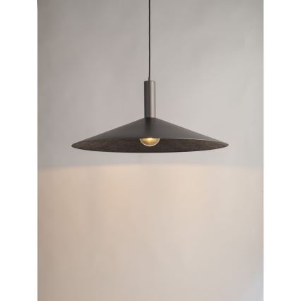 Luster na sajli CAPRI 1xE27/15W/230V pr. 70 cm antracit/siva