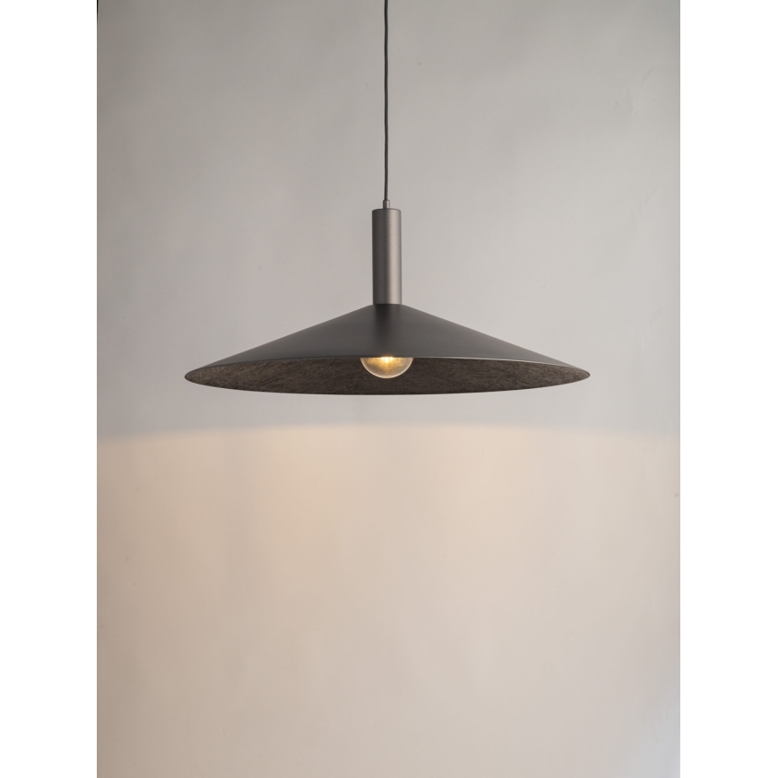 Luster na sajli CAPRI 1xE27/15W/230V pr. 70 cm antracit/siva