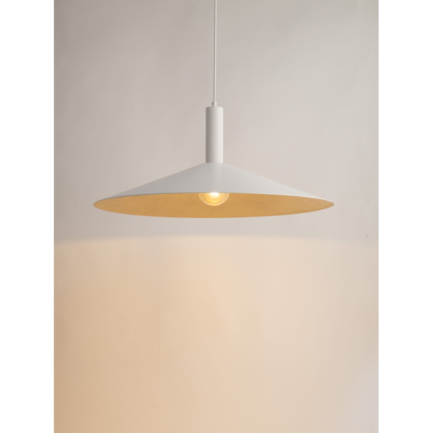 Luster na sajli CAPRI 1xE27/15W/230V pr. 70 cm bijela/zlatna