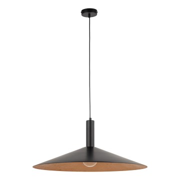 Luster na sajli CAPRI 1xE27/15W/230V pr. 70 cm crna/bakrena
