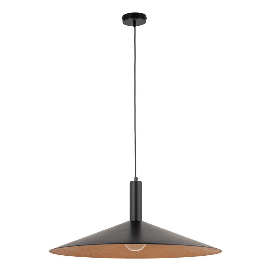 Luster na sajli CAPRI 1xE27/15W/230V pr. 70 cm crna/bakrena