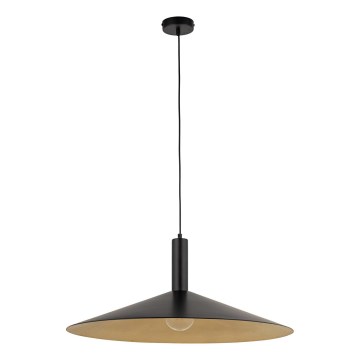 Luster na sajli CAPRI 1xE27/15W/230V pr. 70 cm crna/zlatna
