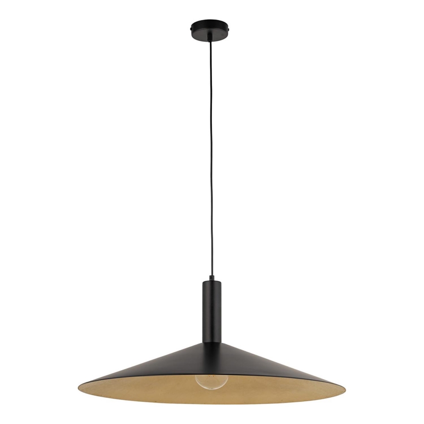 Luster na sajli CAPRI 1xE27/15W/230V pr. 70 cm crna/zlatna
