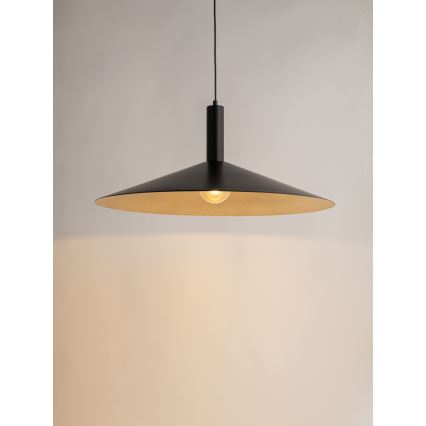 Luster na sajli CAPRI 1xE27/15W/230V pr. 70 cm crna/zlatna