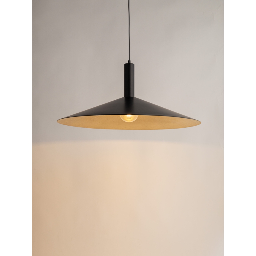 Luster na sajli CAPRI 1xE27/15W/230V pr. 70 cm crna/zlatna