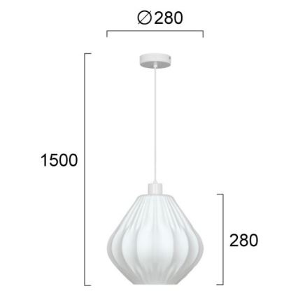 Luster na sajli CARSON 1xE27/40W/230V bijeli