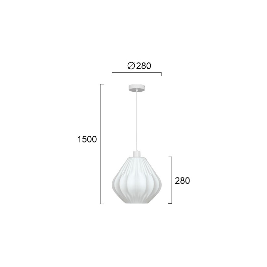 Luster na sajli CARSON 1xE27/40W/230V bijeli