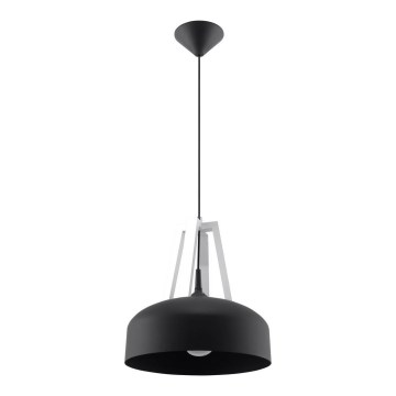 Luster na sajli CASCO 1xE27/60W/230V breza/bukva