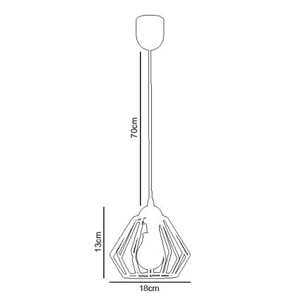 Luster na sajli CEED 1xE27/60W/230V bijela