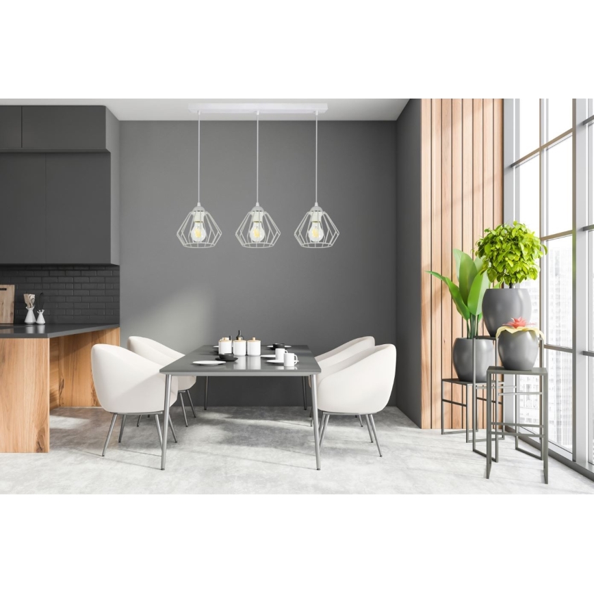 Luster na sajli CEED 3xE27/60W/230V siva