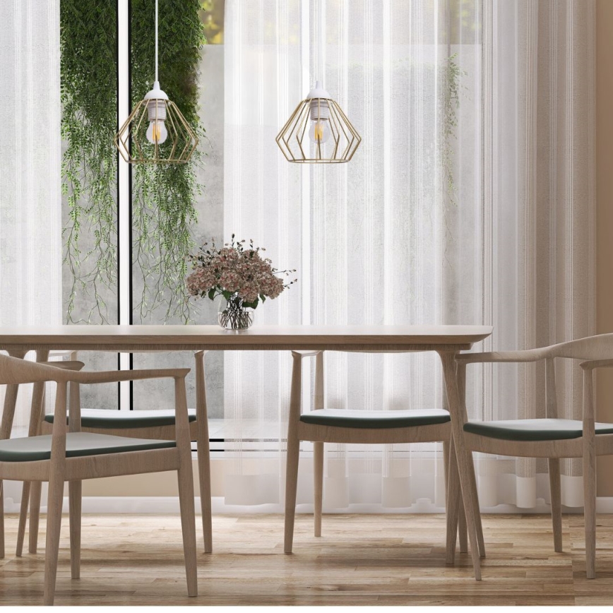 Luster na sajli CEED GOLD 2xE27/60W/230V bijela/zlatna